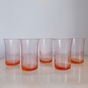 SOLD- S/5 Pink Tumblers